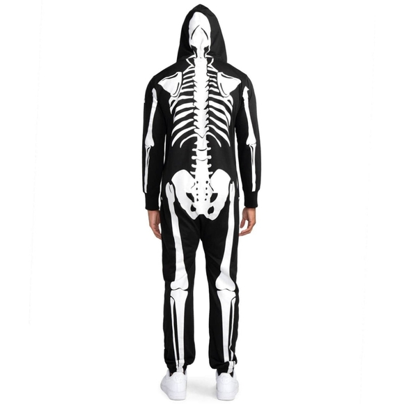 NWT full zip tipsy elves skeleton onesie costume - Picture 6 of 8